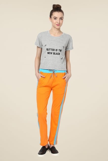 Yepme Orange Alba Solid Track pants Yepme Orange Alba Solid Track pants