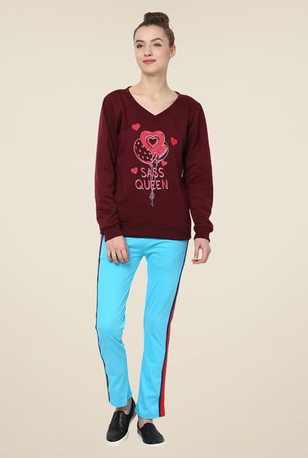 Yepme Turquoise Alba Solid Track pants Yepme Turquoise Alba Solid Track pants