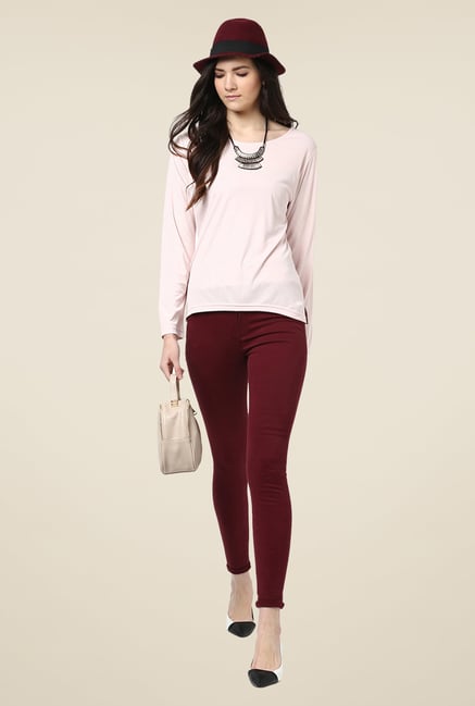 Yepme Rosa Pink Solid Top Yepme Rosa Pink Solid Top