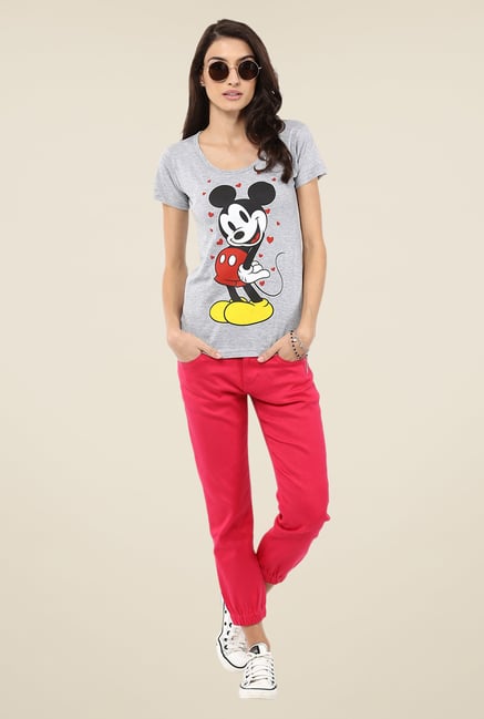 Yepme Red Stephy Solid Joggers Yepme Red Stephy Solid Joggers