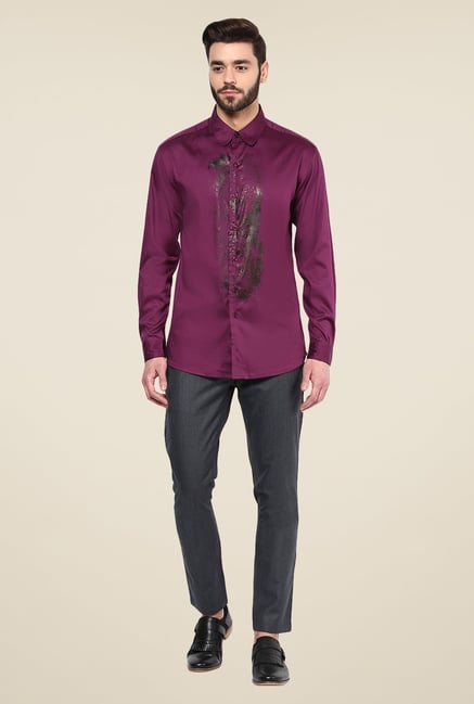 Yepme Purple Elgort Party Shirt Yepme Purple Elgort Party Shirt
