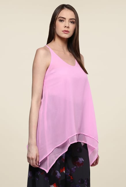 Yepme Patricia Pink Layered Cami Top Yepme Patricia Pink Layered Cami Top
