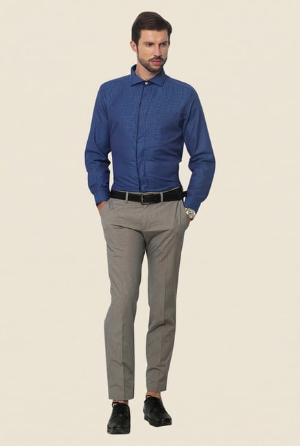 Yepme Blue Scanton Premium Shirt Yepme Blue Scanton Premium Shirt