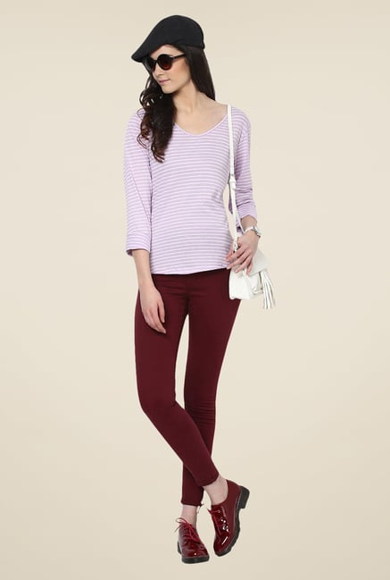 Yepme Rivera Purple Striped Top Yepme Rivera Purple Striped Top