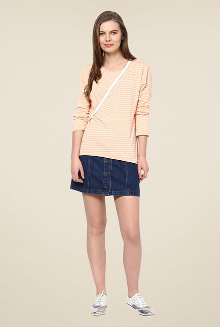 Yepme Rosa Orange Striped Top Yepme Rosa Orange Striped Top