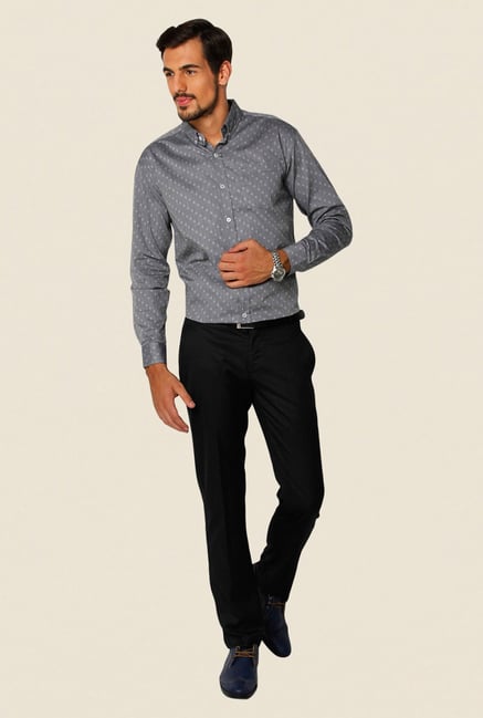 Yepme Grey Freddo Premium Cotton Shirt Yepme Grey Freddo Premium Cotton Shirt