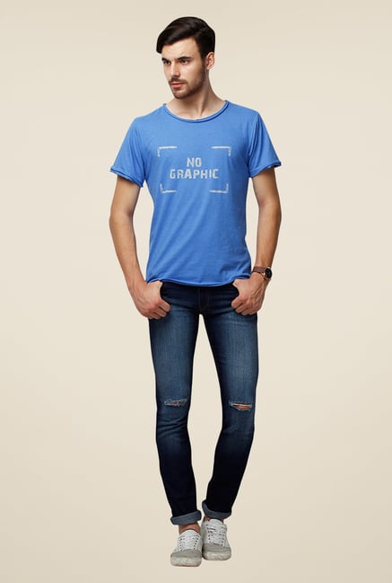 Yepme Blue Janesen Premium Printed T Shirt Yepme Blue Janesen Premium Printed T Shirt