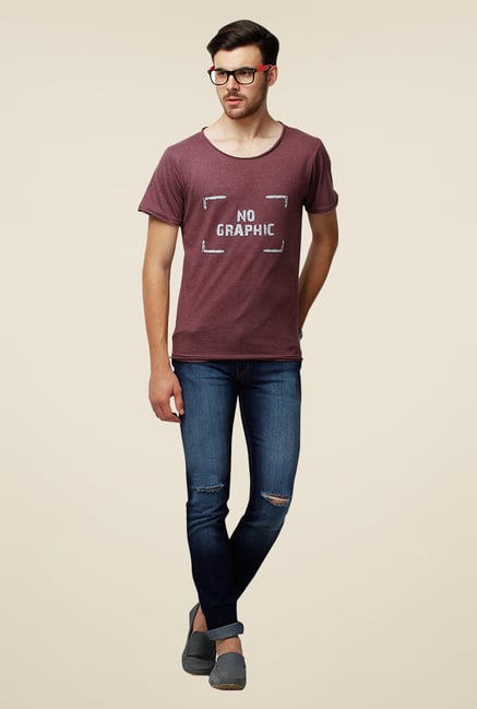 Yepme Maroon Janesen Premium Printed T Shirt Yepme Maroon Janesen Premium Printed T Shirt