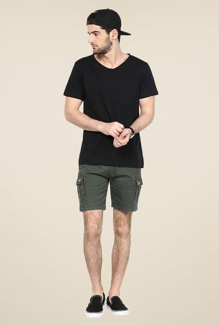 Yepme Black Trevor Solid T Shirt Yepme Black Trevor Solid T Shirt