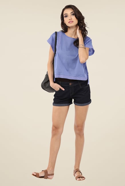 Yepme Anabelle Blue Crop Top Yepme Anabelle Blue Crop Top