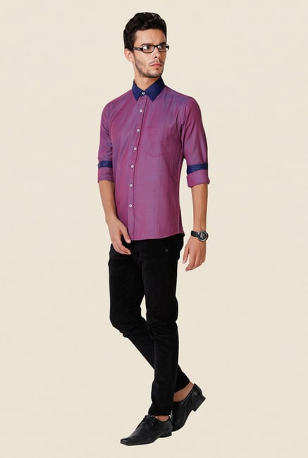 Yepme Purple Hanfred Premium Shirt Yepme Purple Hanfred Premium Shirt