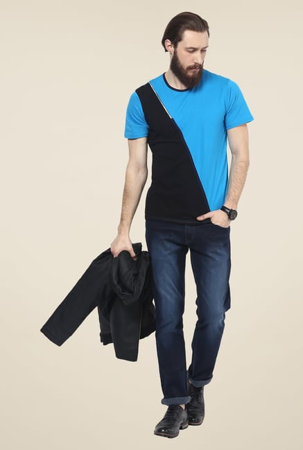 Yepme Blue Corin Solid T Shirt Yepme Blue Corin Solid T Shirt