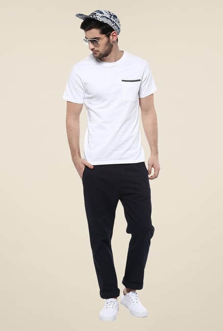 Yepme White Dorris Solid T Shirt Yepme White Dorris Solid T Shirt
