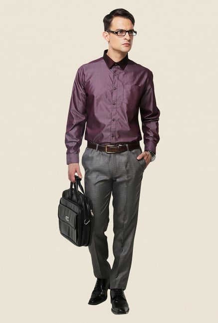 Yepme Purple Schaffer Premium Regular Fit Shirt Yepme Purple Schaffer Premium Regular Fit Shirt