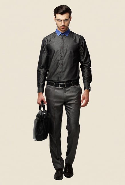 Yepme Grey Schaffer Premium Shirt Yepme Grey Schaffer Premium Shirt