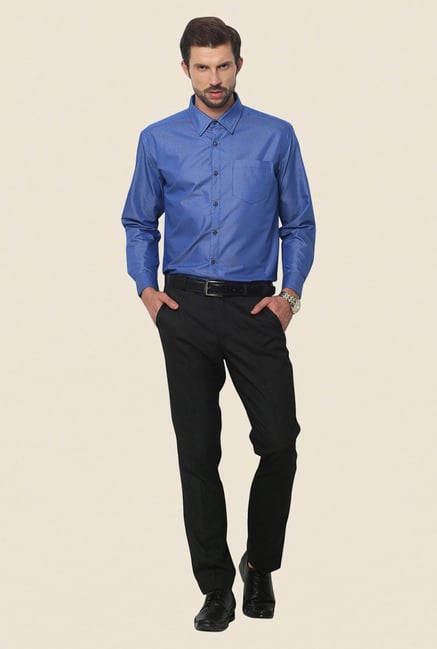 Yepme Blue Solid Schaffer Premium Shirt Yepme Blue Solid Schaffer Premium Shirt