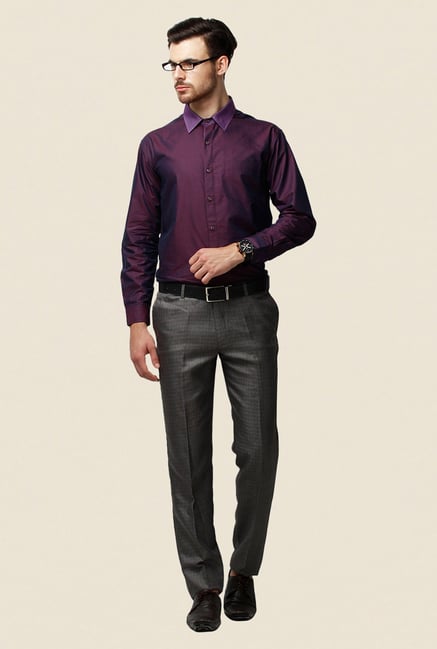 Yepme Purple Solid Schaffer Regular Fit Premium Shirt Yepme Purple Solid Schaffer Regular Fit Premium Shirt