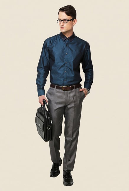 Yepme Blue Schaffer Premium Shirt Yepme Blue Schaffer Premium Shirt
