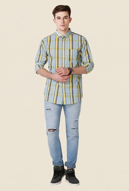 Yepme Light Blue Wilmar Premium Shirt Yepme Light Blue Wilmar Premium Shirt