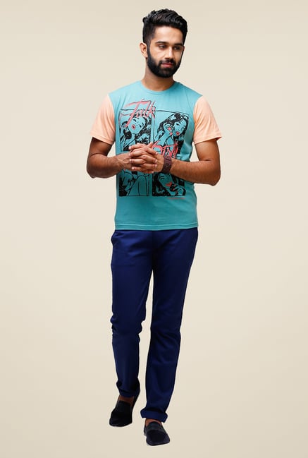 Yepme Blue Talk Dirty Graphic T Shirt Yepme Blue Talk Dirty Graphic T Shirt