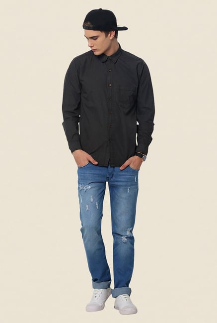 Yepme Black Hossman Premium Shirt Yepme Black Hossman Premium Shirt