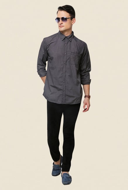 Yepme Grey Texon Premium Shirt Yepme Grey Texon Premium Shirt
