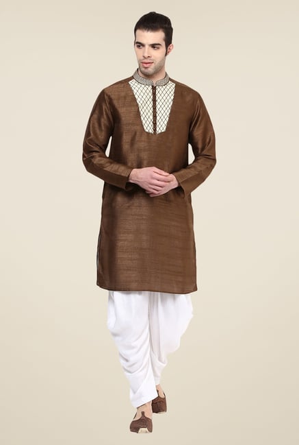 Yepme Brown Laster Solid Kurta Yepme Brown Laster Solid Kurta