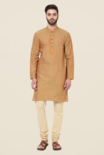 Yepme Brown Kance Solid Kurta Yepme Brown Kance Solid Kurta