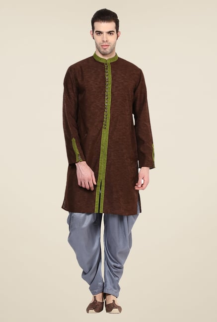 Yepme Brown Markus Solid Kurta Yepme Brown Markus Solid Kurta
