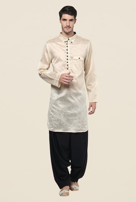 Yepme Beige Graeme Solid Kurta Yepme Beige Graeme Solid Kurta