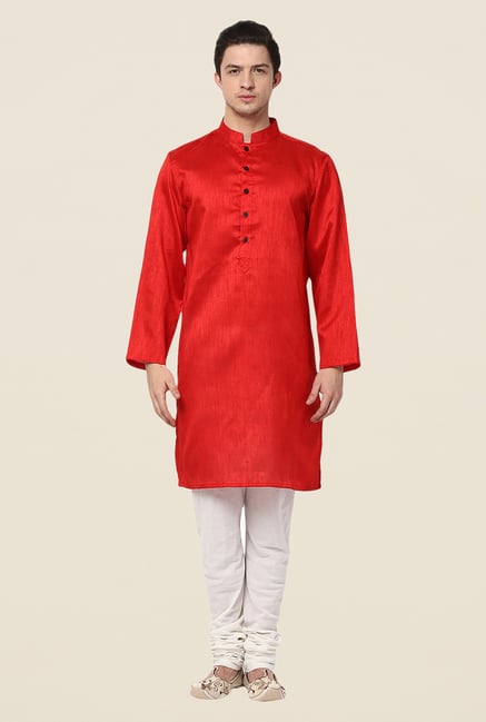 Yepme Red Wesley Solid Kurta Yepme Red Wesley Solid Kurta