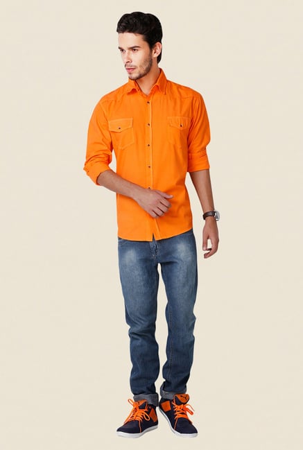 Yepme Orange Freddo Premium Shirt Yepme Orange Freddo Premium Shirt