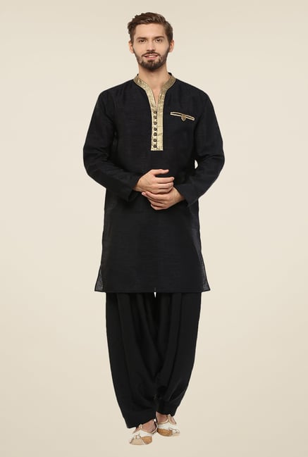 Yepme Black Norris Solid Kurta Yepme Black Norris Solid Kurta