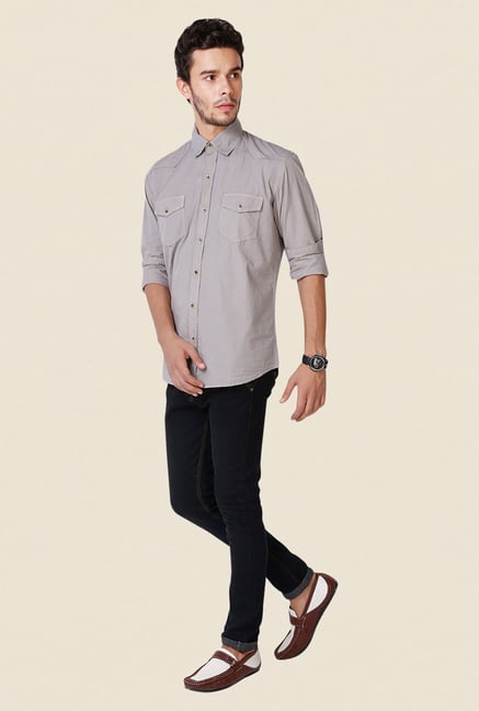 Yepme Grey Freddo Premium Shirt Yepme Grey Freddo Premium Shirt