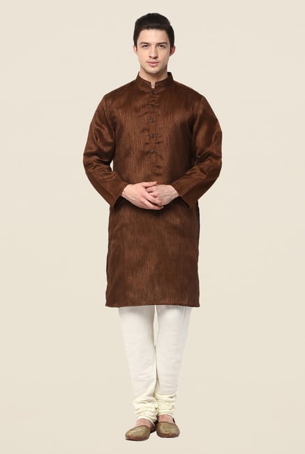 Yepme Brown Wesley Solid Kurta Yepme Brown Wesley Solid Kurta