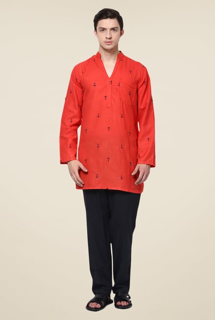 Yepme Orange Jamie Embroidered Kurta Yepme Orange Jamie Embroidered Kurta