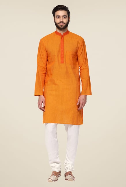 Yepme Orange Bruce Striped Kurta Yepme Orange Bruce Striped Kurta