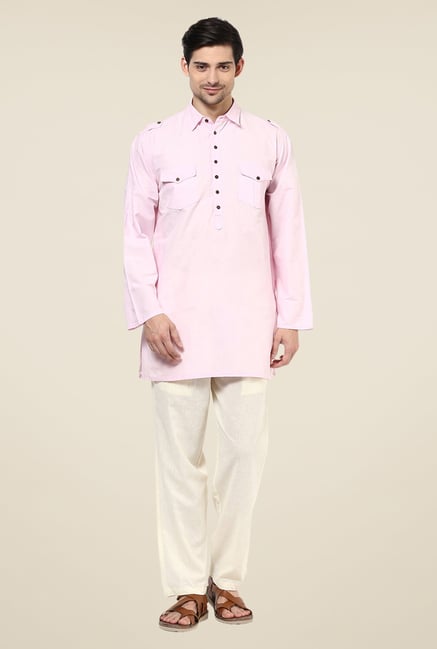 Yepme Pink Bret Solid Cotton Kurta Yepme Pink Bret Solid Cotton Kurta