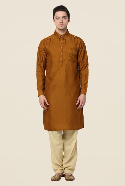 Yepme Brown Rooney Solid Kurta Yepme Brown Rooney Solid Kurta