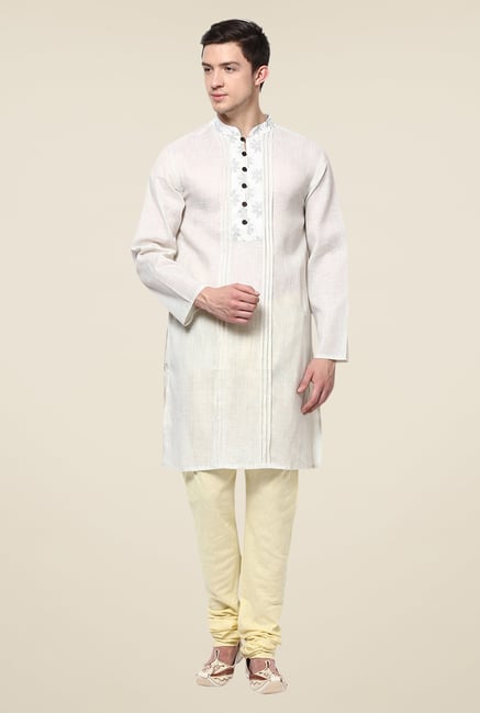 Yepme Off White Alexus Solid Kurta Yepme Off White Alexus Solid Kurta