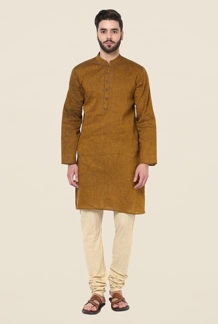 Yepme Brown Kance Solid Kurta Yepme Brown Kance Solid Kurta