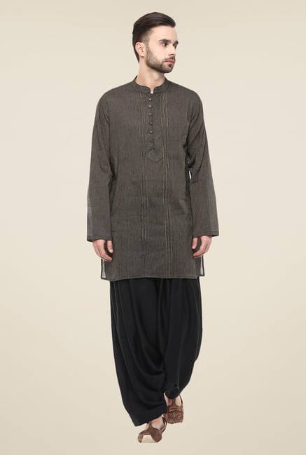 Yepme Black Brad Striped Cotton Kurta Yepme Black Brad Striped Cotton Kurta