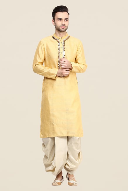 Yepme Yellow Jerome Solid Kurta Yepme Yellow Jerome Solid Kurta