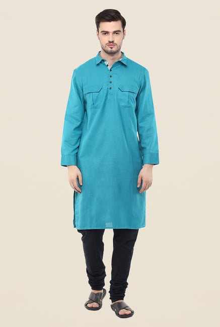 Yepme Teal Ashes Solid Kurta Yepme Teal Ashes Solid Kurta