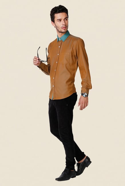 Yepme Brown Hanfred Premium Shirt Yepme Brown Hanfred Premium Shirt