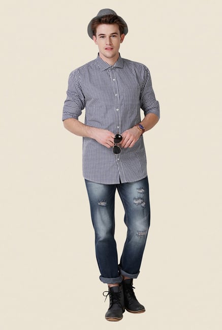 Yepme Blue Wilmar Premium Shirt Yepme Blue Wilmar Premium Shirt