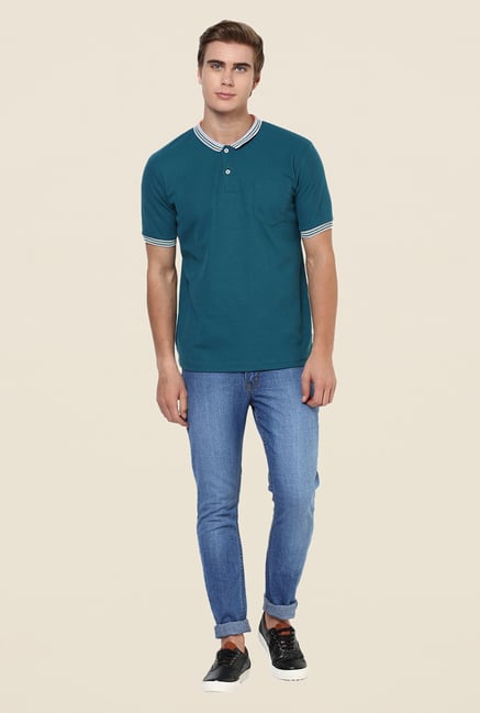 Yepme Green Dean Premium Solid Polo T Shirt Yepme Green Dean Premium Solid Polo T Shirt