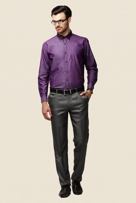 Yepme Purple Regular Fit Schaffer Premium Shirt Yepme Purple Regular Fit Schaffer Premium Shirt