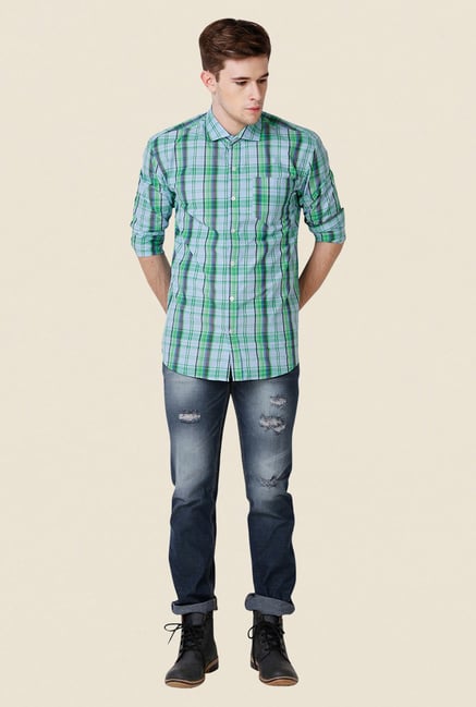 Yepme Green Wilmar Premium Cotton Shirt Yepme Green Wilmar Premium Cotton Shirt