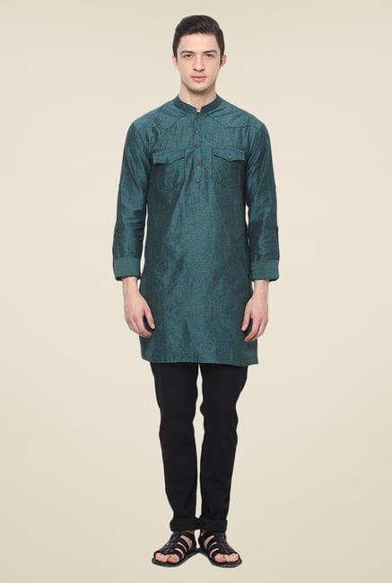 Yepme Green Alec Printed Cotton Kurta Yepme Green Alec Printed Cotton Kurta